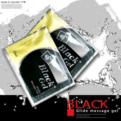 성인용품 BLACK 휴대용 팩젤 5ml X 100p 마사지젤, 1Ea