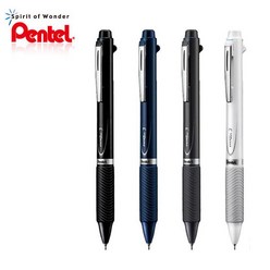 펜텔 에너겔 다기능 멀티펜 2+S 3색 볼펜, 3색 화이트