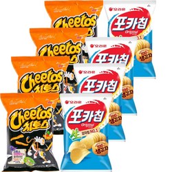 롯데 오리온 스낵모음 치토스 매콤달콤 82gx4개+포카칩 오리지널 66gx4개 (총8개), 82g
