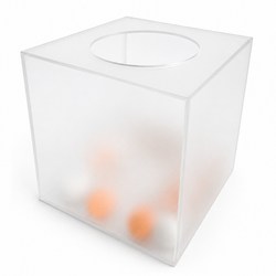 투더 응모함 추첨함 정사각 23cm, 1개, 반투명23x23x23cm