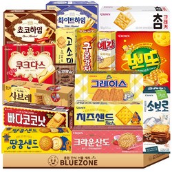 곽과자 A세트 빠다코코1 고소1 사브1 땅샌1 소보로1 참크래커1 크라운산도딸기1 치즈샌드1 쵸코하임1 화이트하임1 쿠크화이트1 구운감자1 예감1 그레이스1 뽀또치즈1, 16개, 과자