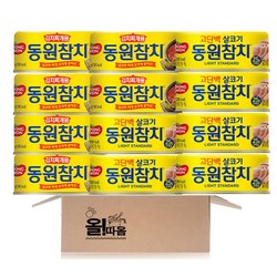 동원 참치 135g 2종 12입 라이트스탠다드 살코기참치 6개+김치찌개용참치 6개, 1세트, 1.62kg