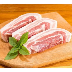 [행복미트] 프리미엄 수입산 삼겹살 5cm 수육용 찜용 껍데기 없는 삼겹살 2kg [당일발송], 1개, 2kg
