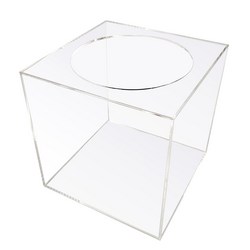 투더 응모함 추첨함 정사각 18cm, 1개, 투명18x18x18cm