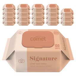 코멧 시그니처 아기물티슈, 저자극과 더마테스트 인증으로 아기 피부를 지키세요!