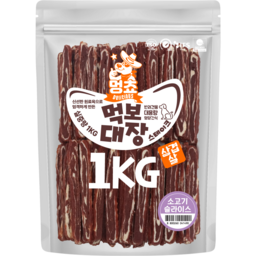먹보대장 삼겹살스테이크, 대용량 강아지간식, 1kg, 1개, 소고기슬라이스 · 1개 · 1kg