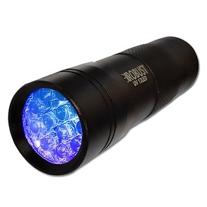 로버스트 블랙라이트 자외선램프 손전등 UV 12LED