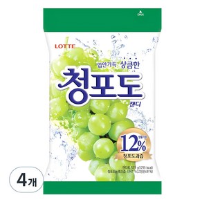 롯데웰푸드 청포도 캔디, 323g, 4개