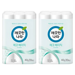 깨끗한나라 에코 베이직 2겹 롤화장지