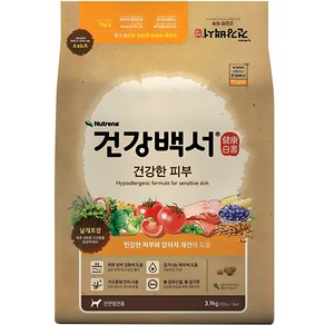 건강백서 강아지 기능성 사료, 피부/피모+알러지, 3.9kg, 1개