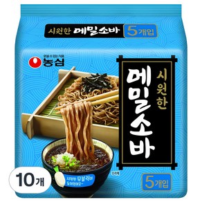 농심 메밀소바 5개입, 127g, 10개