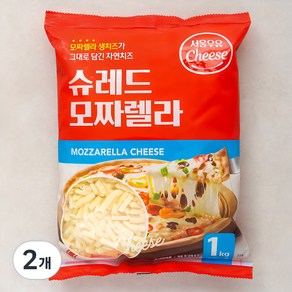 서울우유 슈레드 모짜렐라 치즈, 1kg, 1개입, 2개