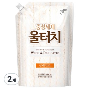 피죤 울터치 중성세제 리필, 1.3L, 2개