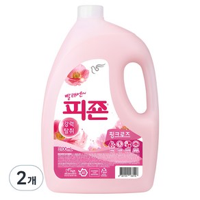 피죤 섬유유연제 핑크로즈 본품, 3.1L, 2개