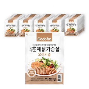 굽네 오리지널 훈제 닭가슴살 슬라이스 100g*40팩 AG07, 40개, 100g, 100g