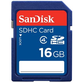 [샌디스크] SD 메모리 카드 SDHC 메모리, 16GB, 1개