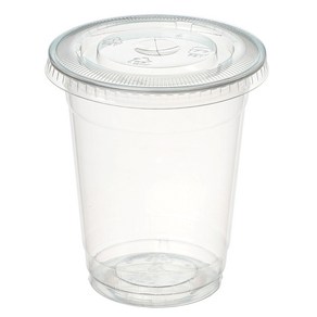 커피촌 PET 투명컵 92파이 + 평뚜껑, 410ml, 100개, 1세트
