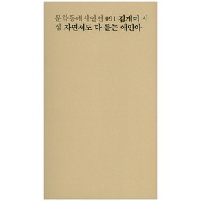 자면서도 다 듣는 애인아:김개미 시집, 문학동네, 김개미 저