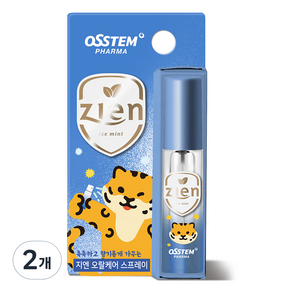 지엔 오스템 오랄케어 스프레이 아이스민트향, 10ml, 2개