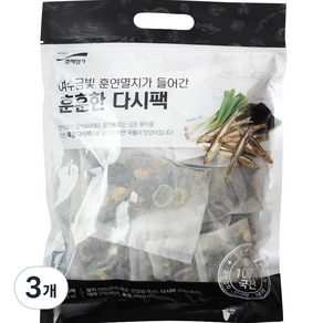 청해명가 여수금빛 훈연멸치가 들어간 훈훈한 다시팩 15p, 225g, 3개