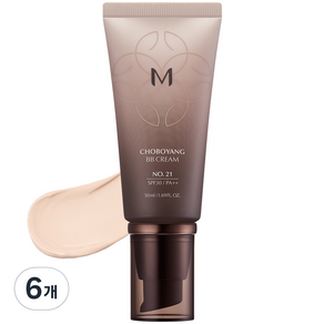 미샤 M 초보양 비비크림 SPF30 PA++ 50ml, 21호 화사한베이지, 6개