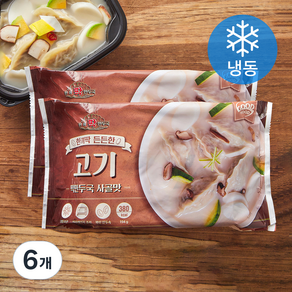 굿푸드 한끼딱 든든한 고기 떡만두국 사골맛 (냉동), 194g, 6개
