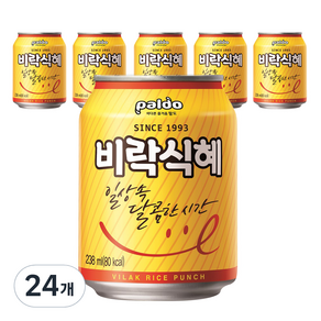 팔도 비락식혜, 238ml, 24개