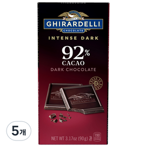 기라델리 인텐스다크 카카오 92%, 90g, 5개