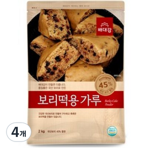 배대감 보리떡용 가루, 4개, 2kg