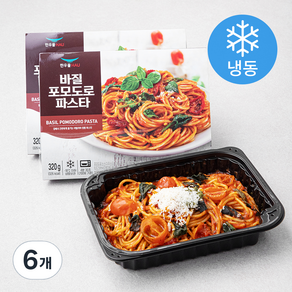 한우물 바질 포모도로 파스타 (냉동), 320g, 6개