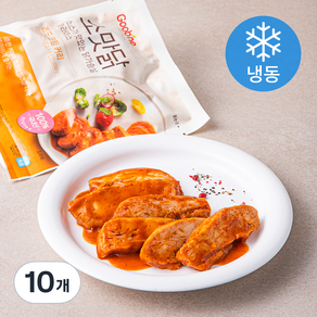 굽네 소스가 맛있는 닭가슴살 슬라이스 레드크림커리 (냉동), 120g, 10개