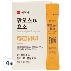 래오이경제 판오스 알파 효소 30p, 90g, 4개