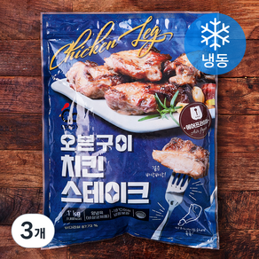 코코푸드 오븐구이 치킨 스테이크 (냉동), 1kg, 3개