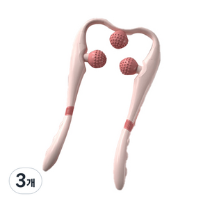 PDS리빙 사무직 필수템 경추 목 마사지 핸드 클램프 수동 마사지기, C핑크, 3개