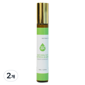 내추럴데이 아로마 오일 롤온 리프레쉬 & 민트, 10ml, 2개