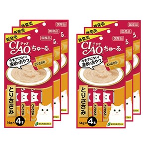 챠오츄르 고양이 짜먹는 간식 4p, 6개, 56g, 닭가슴살