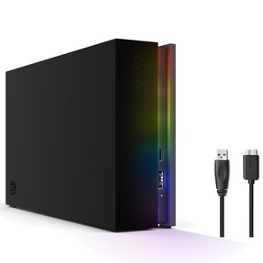 씨게이트 Fiecuda Gaming Hub 외장하드 STKK8000400 데이터복구서비스+USB케이블포함, 8TB, 블랙