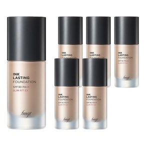 더페이스샵 잉크래스팅 파운데이션 슬림핏 이엑스 30ml, V103 화사한 크림 베이지, 6개