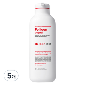 닥터포헤어 탈모증상완화 두피강화 폴리젠 오리지널 샴푸, 5개, 500ml