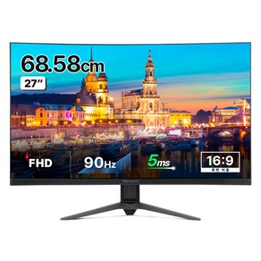 뉴싱크 FHD 커브드 모니터, 68.58cm, X27FC90