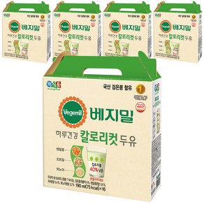 베지밀 하루건강 칼로리컷 두유, 190ml, 80개