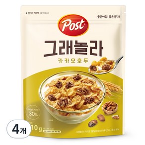 포스트 그래놀라 카카오 호두, 510g, 4개