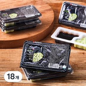 삼광 뚜껑이있는 생와사비와 회소스, 45g, 18개