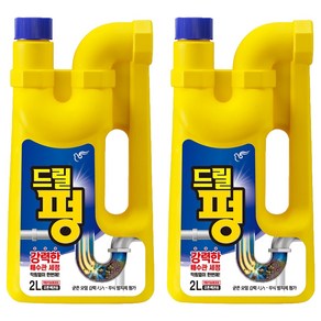 피죤 드릴펑 배수구세정제, 2L, 2개