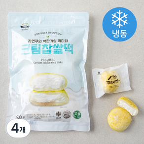 떡미당 크림찹쌀떡 (냉동), 400g, 4개