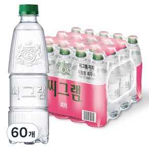 씨그램 피치 무라벨 탄산수, 450ml, 60개