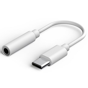 프라임큐 삼성 갤럭시 스마트폰 USB C-3.5mm 이어폰 젠더, 5mm, 화이트, 1개