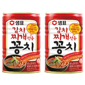 샘표 김치찌개용 꽁치 통조림, 2개, 400g