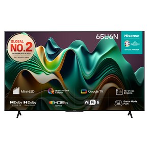 HISENSE 4K UHD Mini LED 스마트TV 65U6N