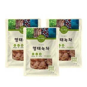 후코홀릭 강아지 건조 간식, 혼합맛(명태/녹차), 100g, 3개